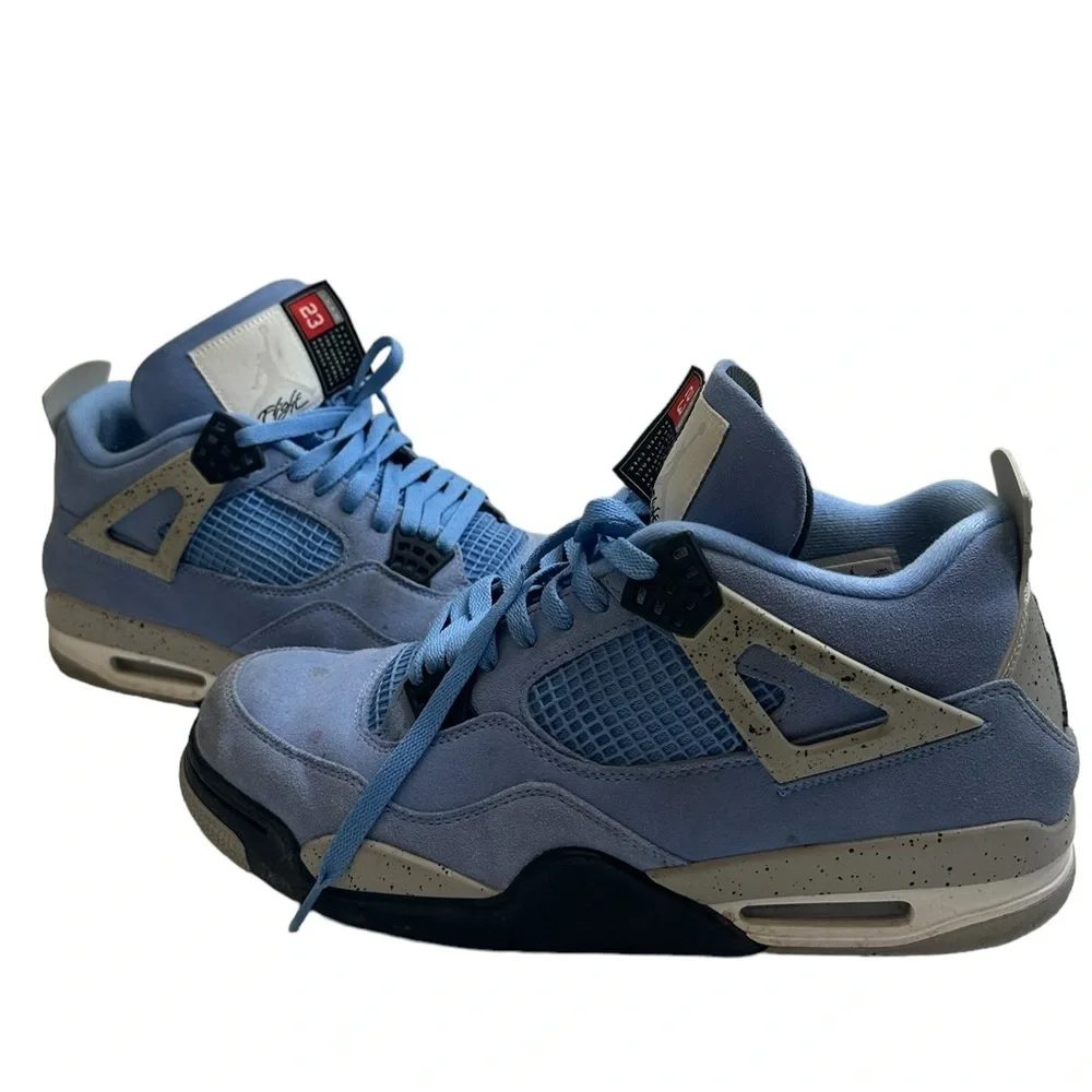 Air Jordan 4 Retro University Blue Nike Athletic Shoes 12 Mens